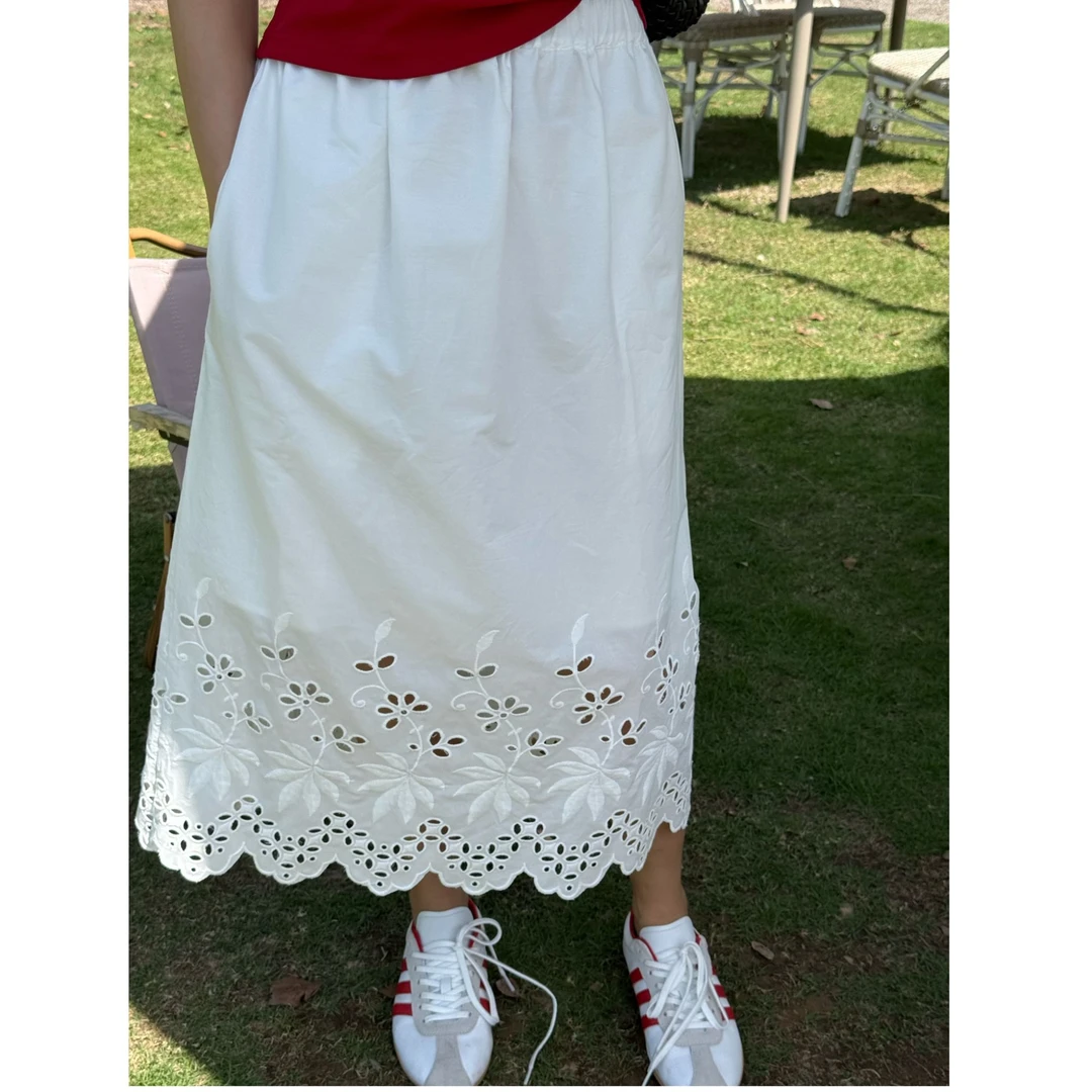 LYXZ x 大小与【雪梨】夏季新高级感温柔气质高腰显瘦半身裙77730