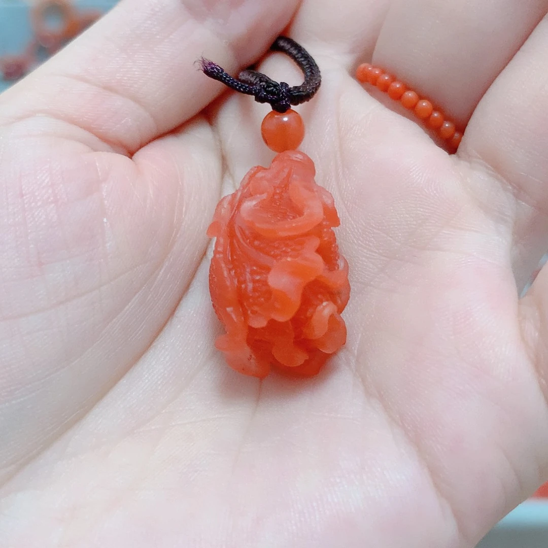 南红玛瑙未镶嵌吊坠(不含链)