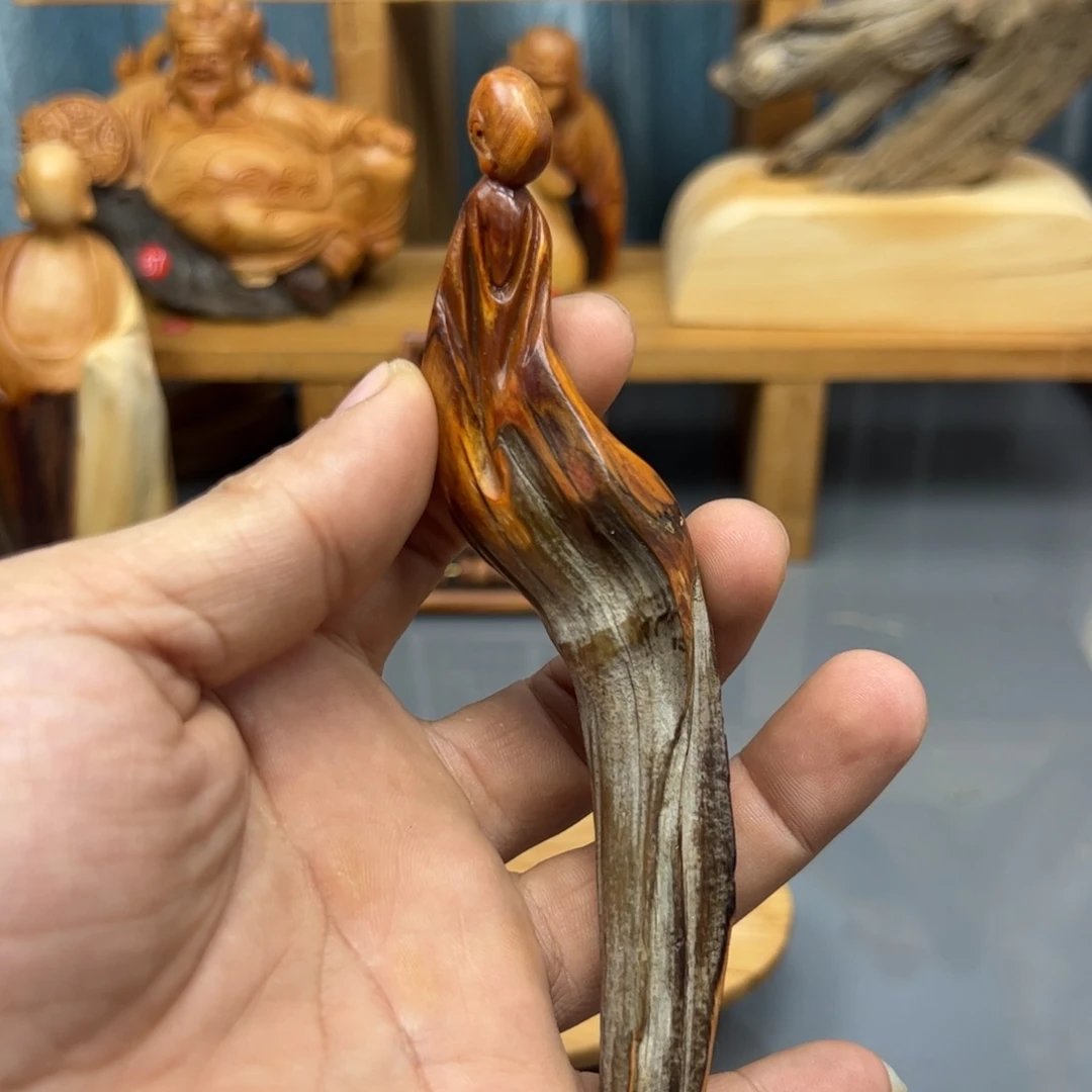 我***良木崖柏木摆件手把件