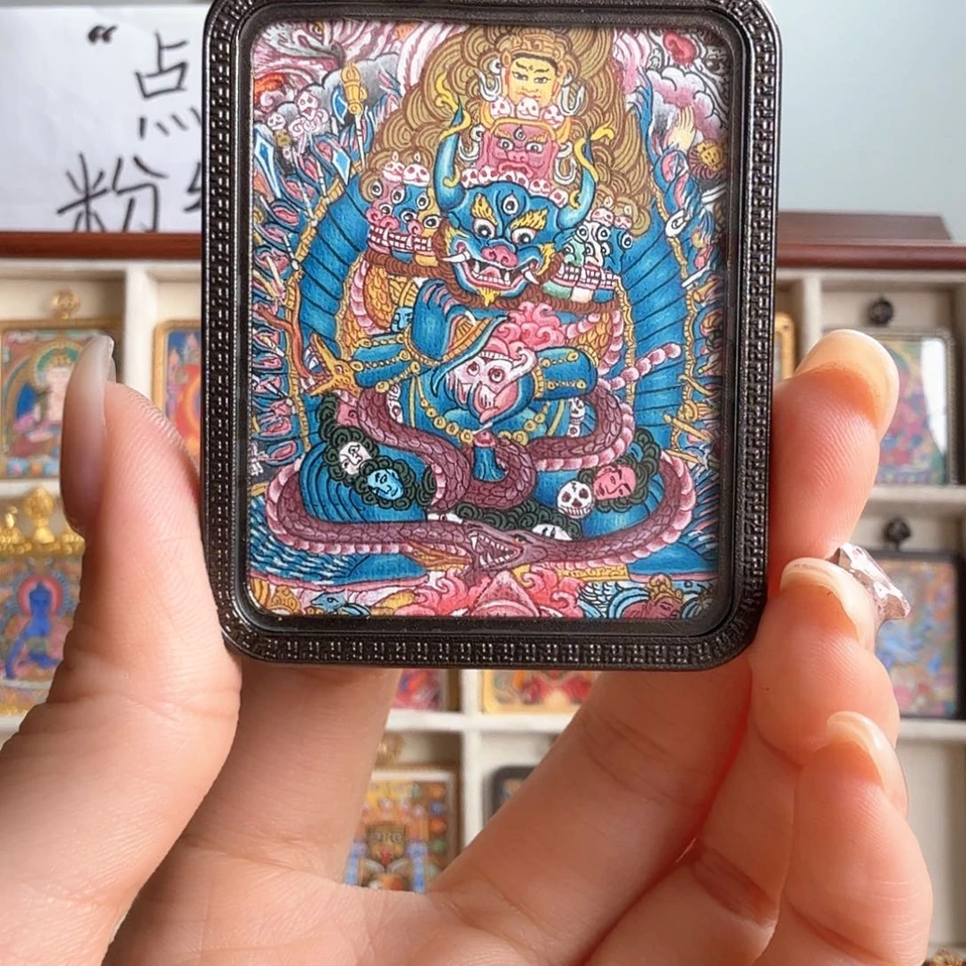 吊坠T**V大威德藏卡纯手绘