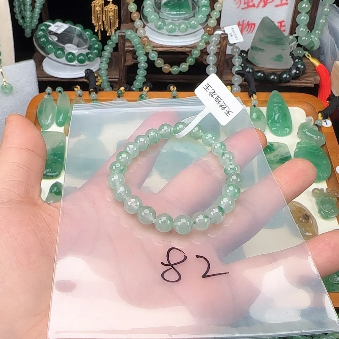 石英质玉手串未镶嵌一**青