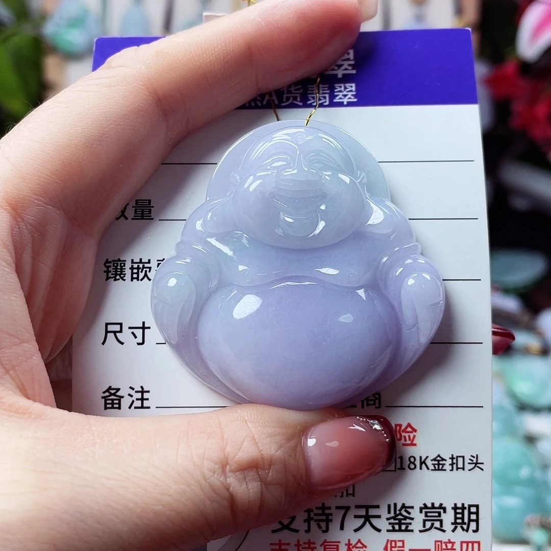 翡翠未镶嵌颈饰佛公57