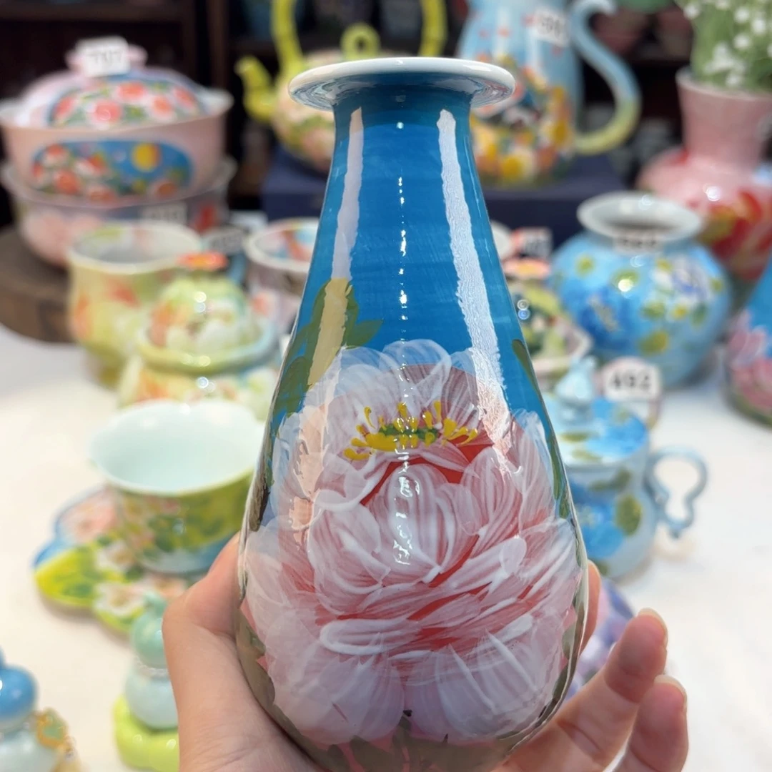 景德镇手绘高温釉下彩陶瓷茶具