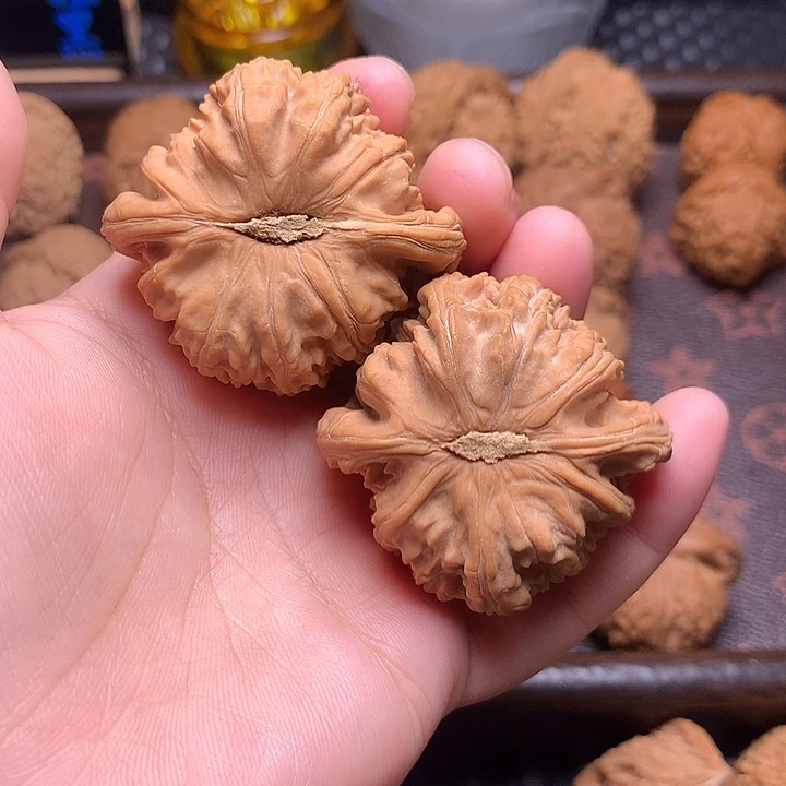 文玩核桃吊坠白狮子45尺