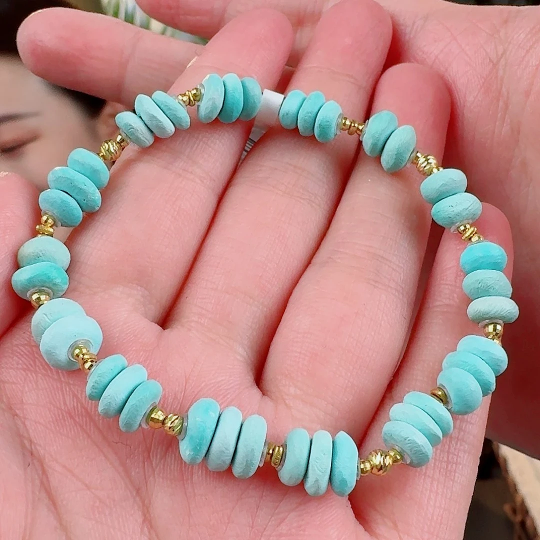 绿松石珠宝奇石18K金镶嵌