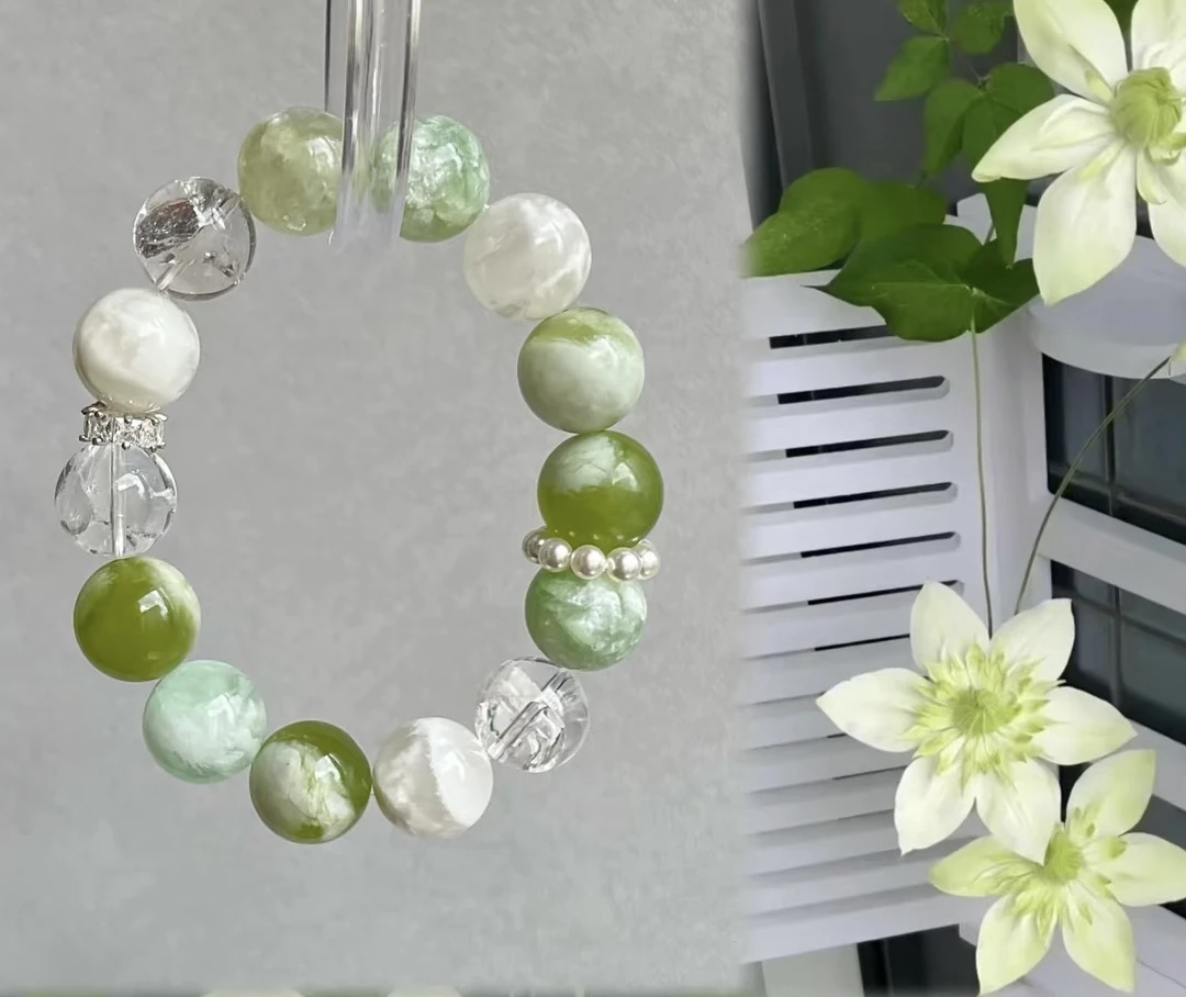 天然水晶手串原创diy设计 扣号出单