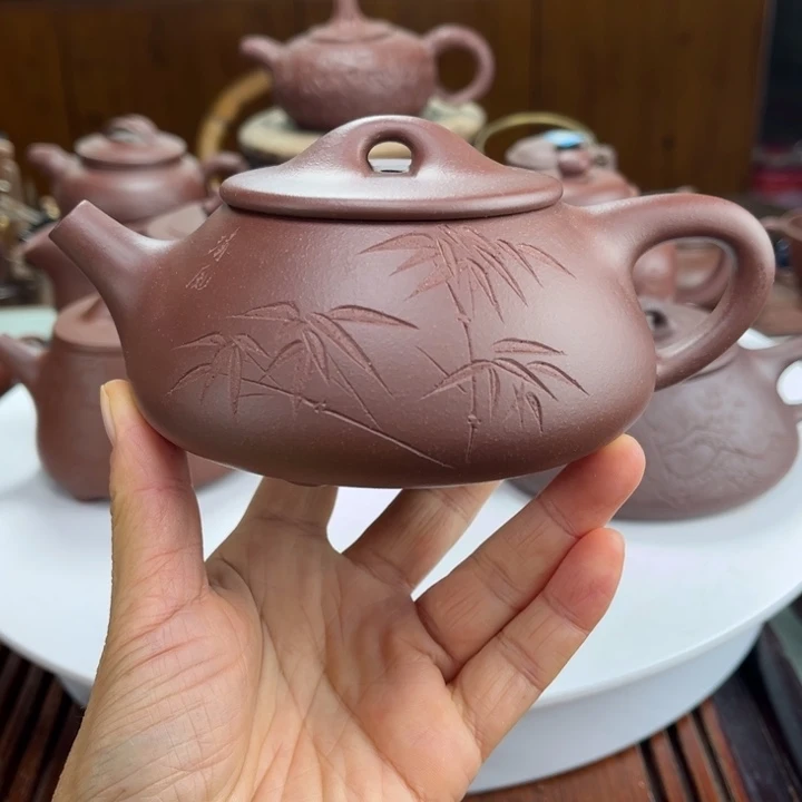 茶壶紫砂紫砂花茶