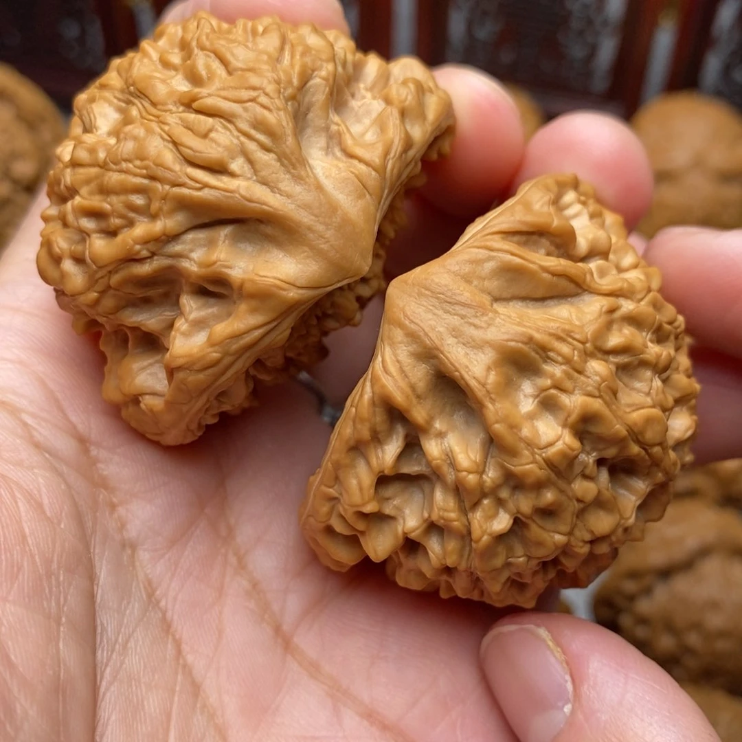 文玩核桃把件全品毕业精品聚宝盆蛇头46尺