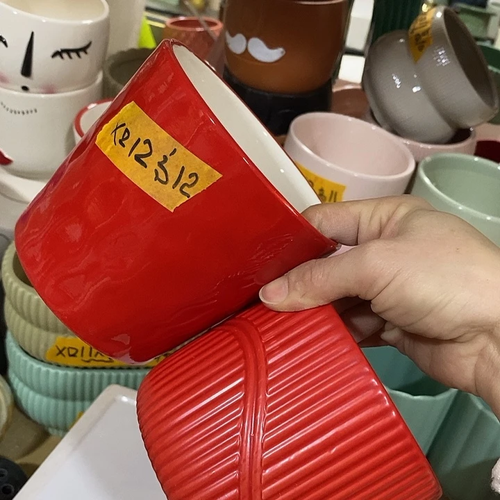 陶盆有孔 瑕疵针孔漏釉介意勿拍外口 12