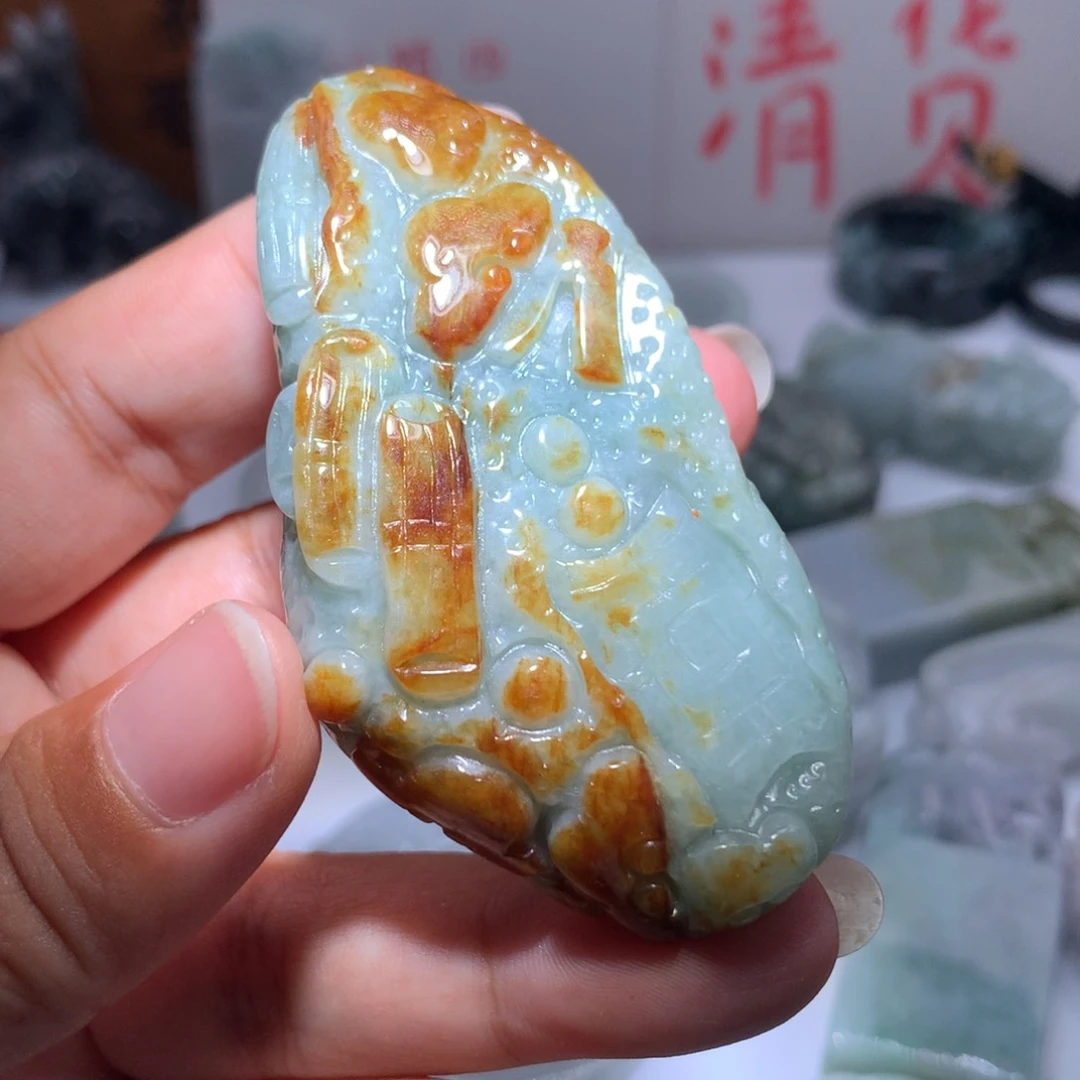 翡翠未镶嵌颈饰保真天然A货翡翠