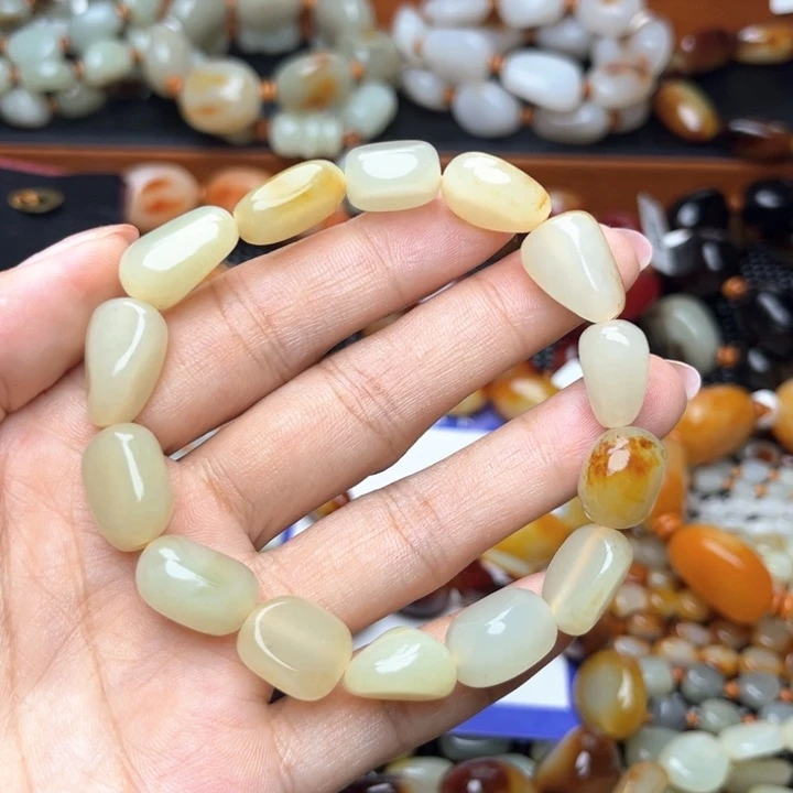 手链未镶嵌和田玉（糖玉）
