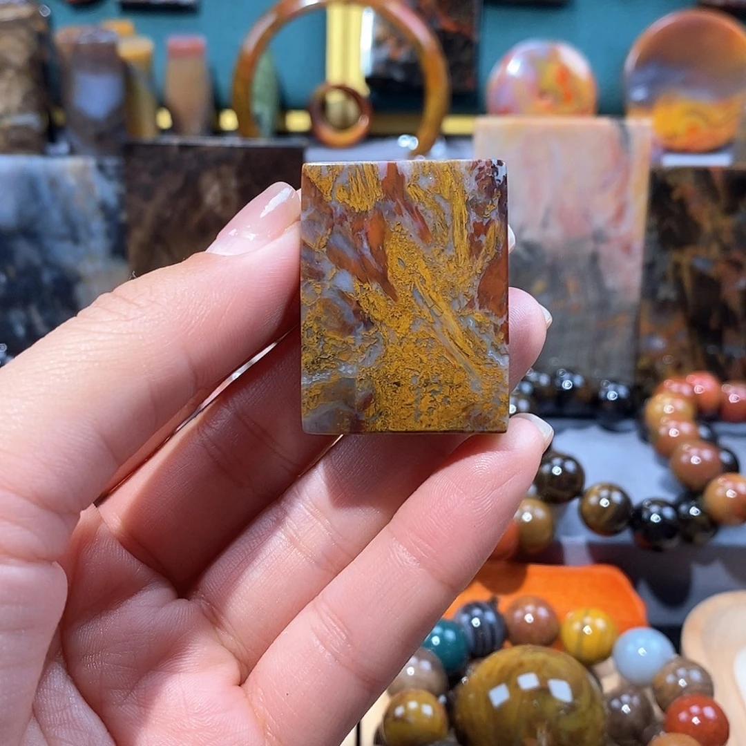 硅化玉天然北票硅化玉牌子未镶嵌相****嘴