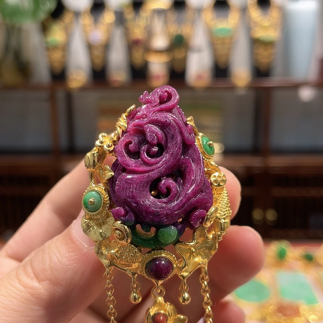 锦纶非金属戒指红宝