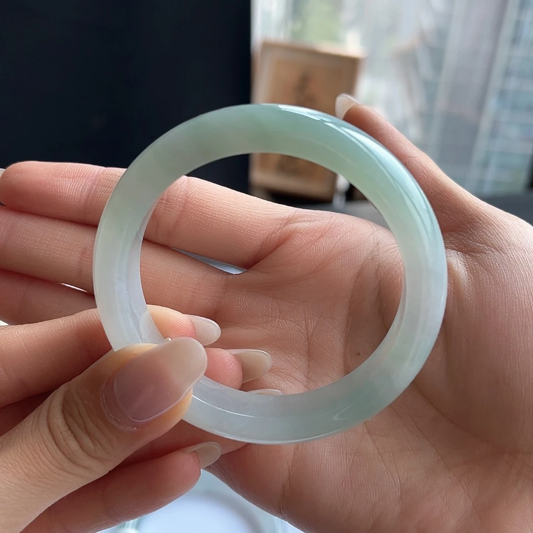 翡翠手镯未镶嵌9号55正圈