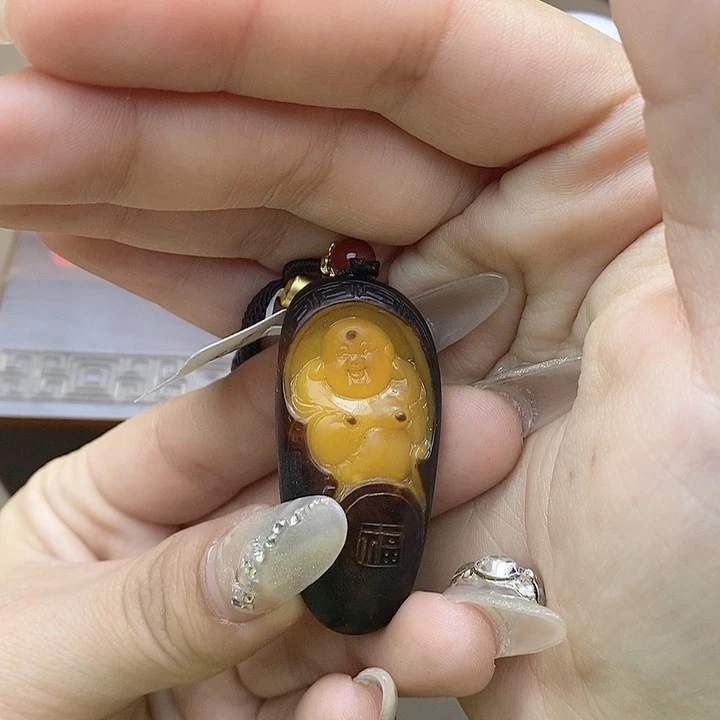 和田玉挂件未镶嵌青*G