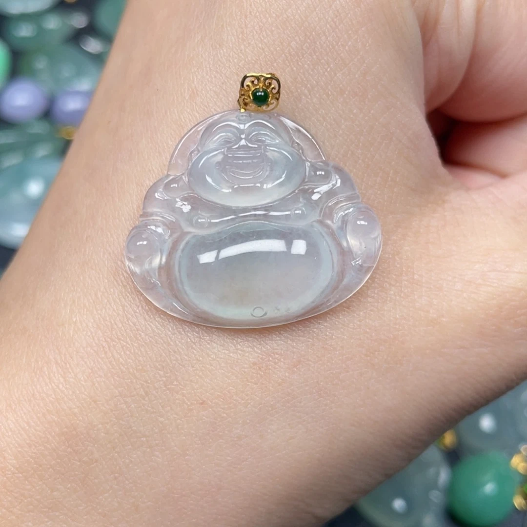 翡翠颈饰18K金镶嵌翡翠