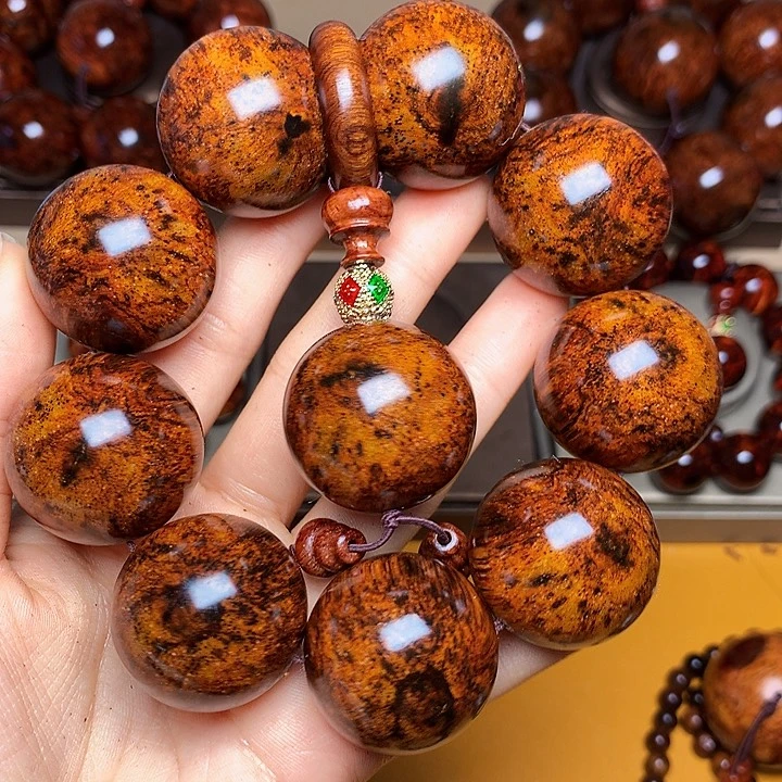 花梨木类手串/手链黄花梨风化料老挝花梨土埋料3.0