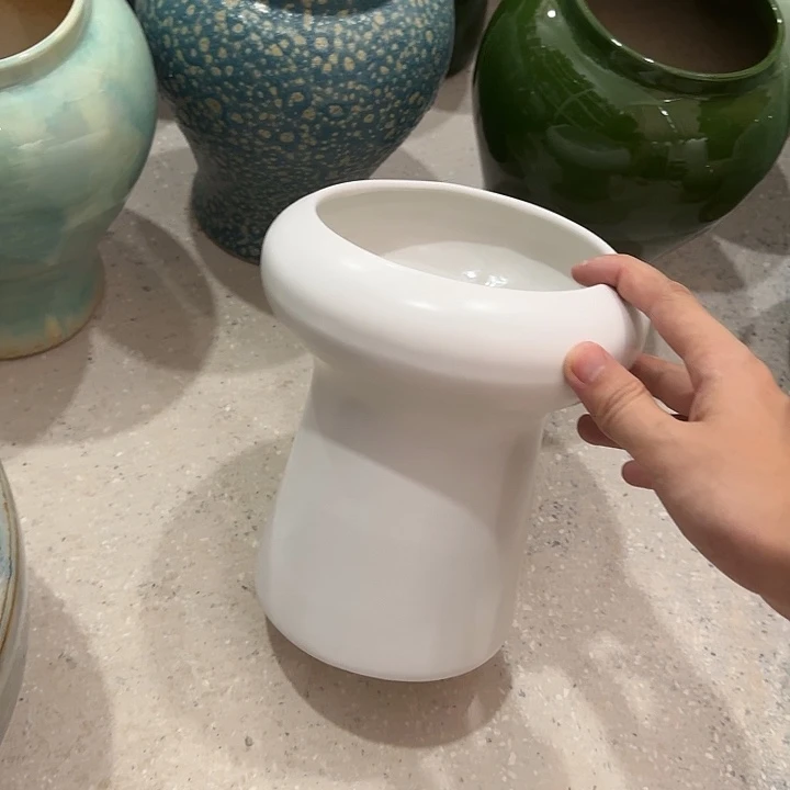 白泥花盆微瑕无孔