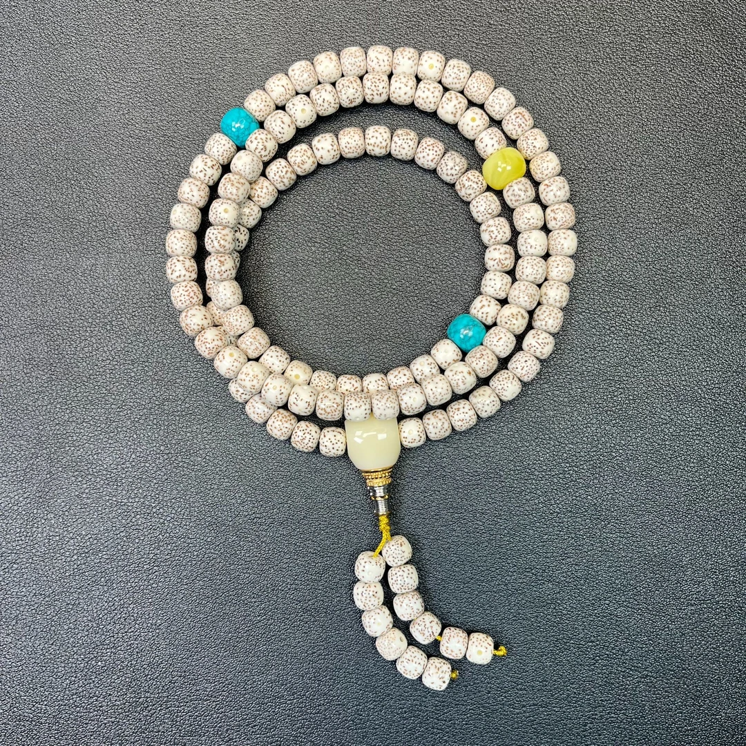 海南星月原生态原白尺寸8*7正星正月高油高密108极品星月菩提