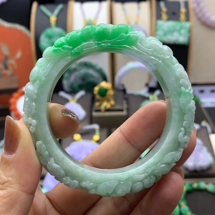 翡翠未镶嵌手链翡翠手镯50.4