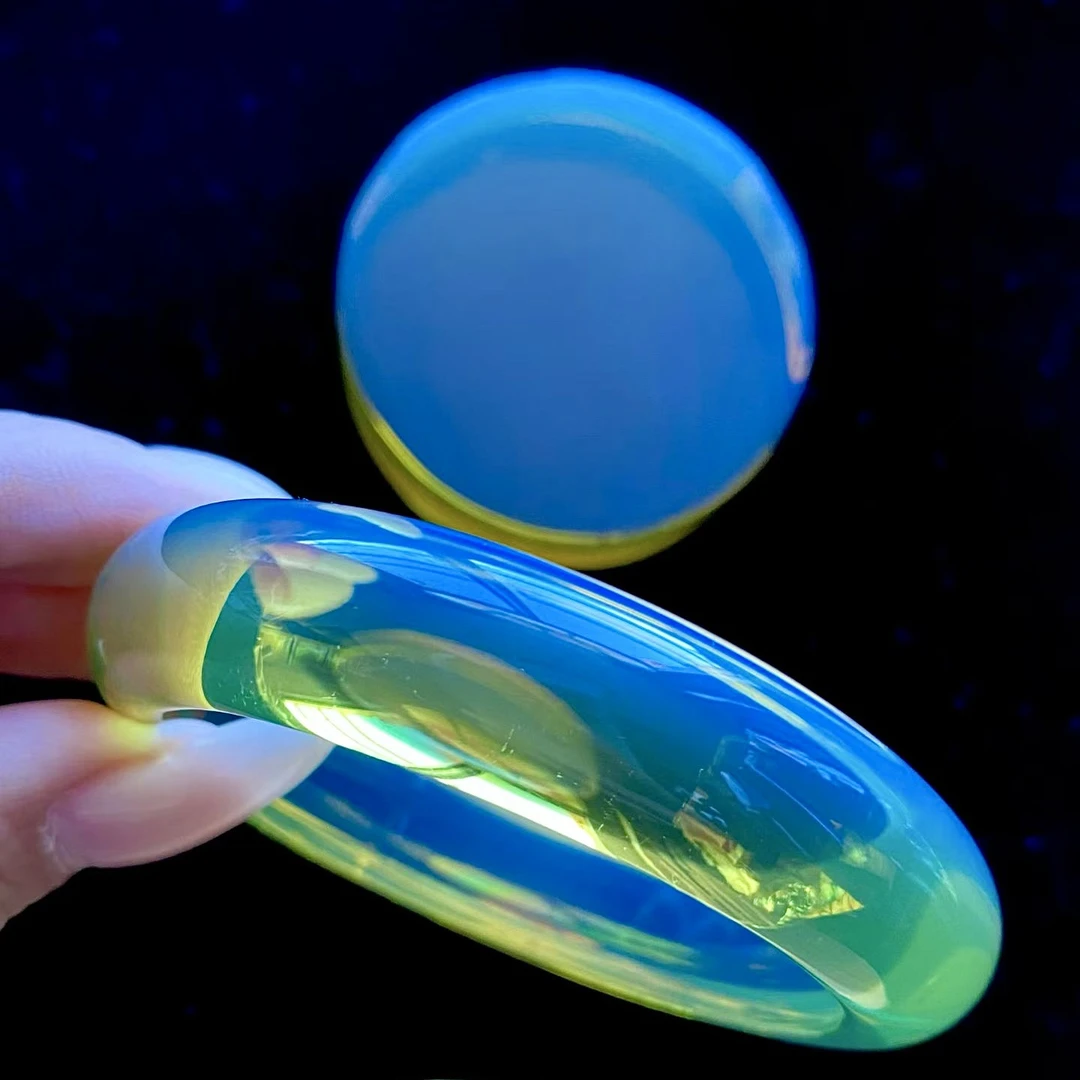 【阿伟琥珀珠宝】天然缅甸琥珀手镯净水蓝珀手镯女士时尚百搭55圈口