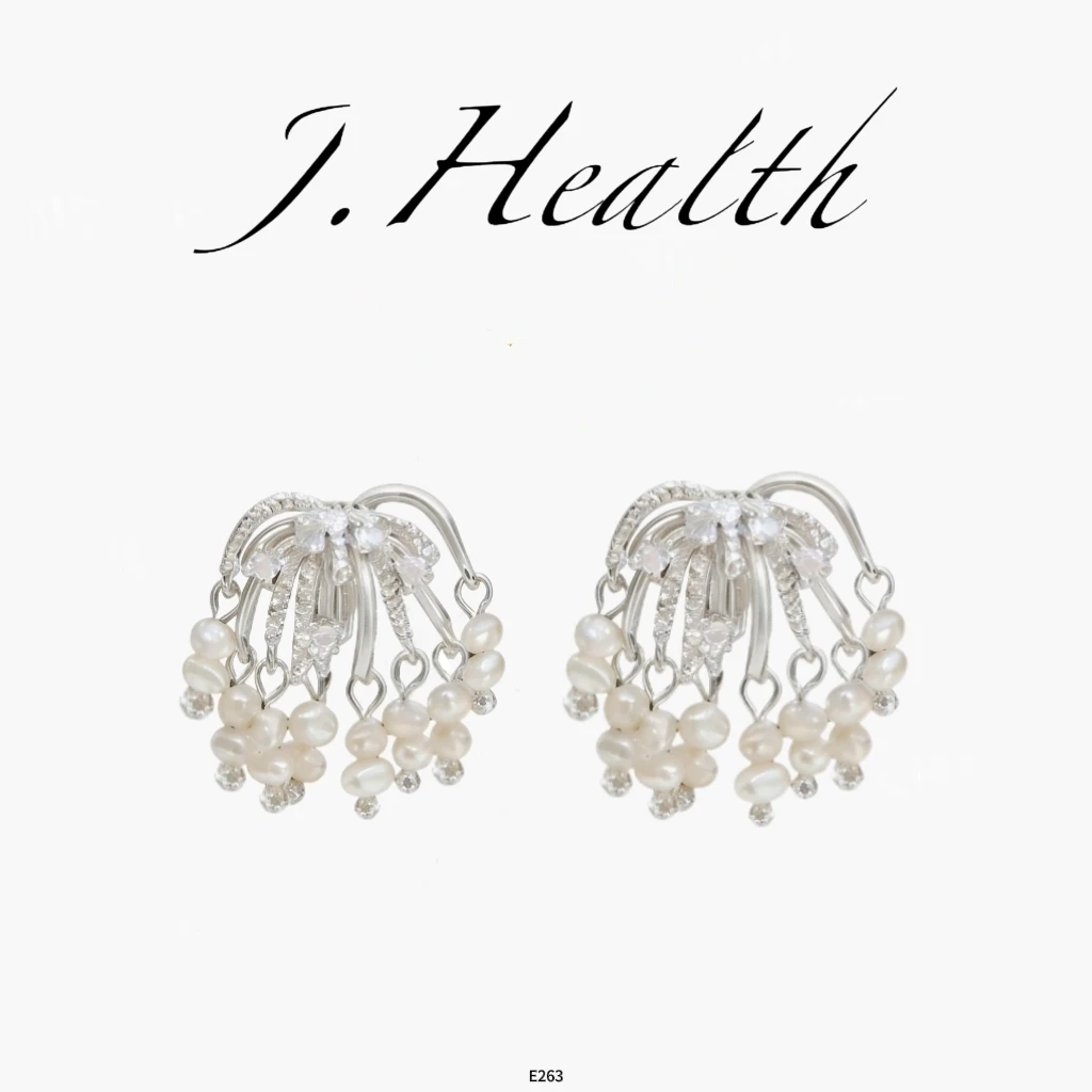 925银耳饰 J.Health 【水母】轻奢气质高级感百搭耳环镶嵌精致E263