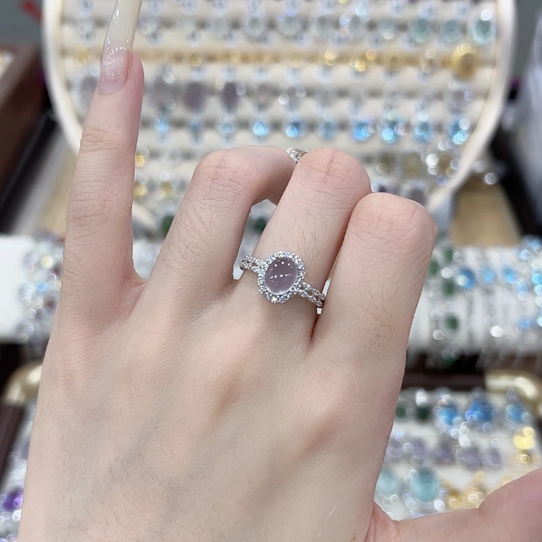 银S925镶嵌戒指萤石