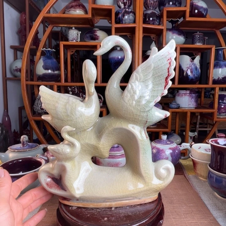 牛家钧窑牛自恒老师钧瓷摆件
