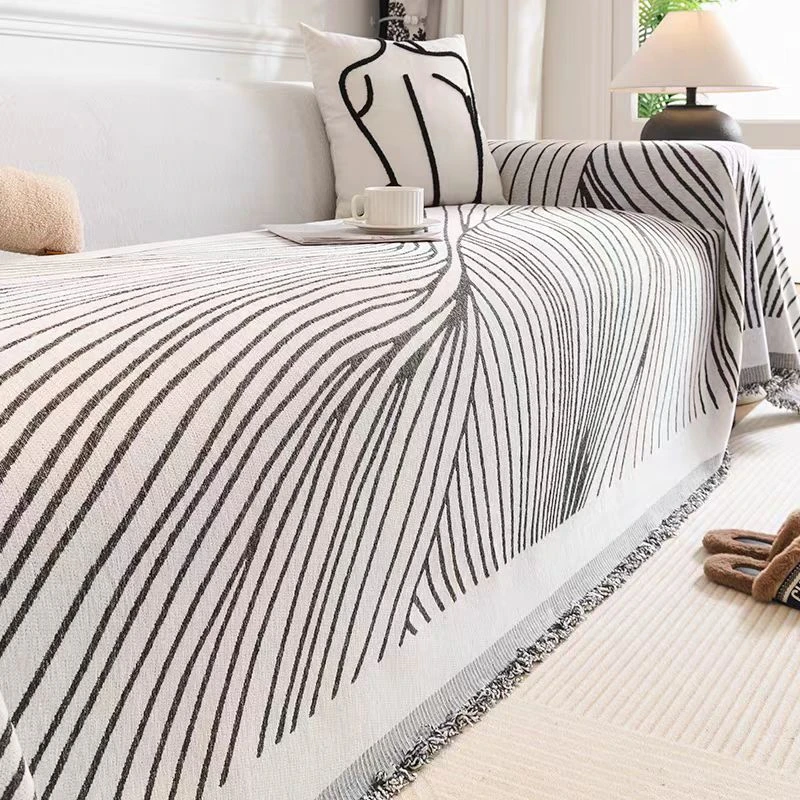 【博安妮N】艺像 灰 四季通用沙发套罩全包式防滑简约网红沙发毯