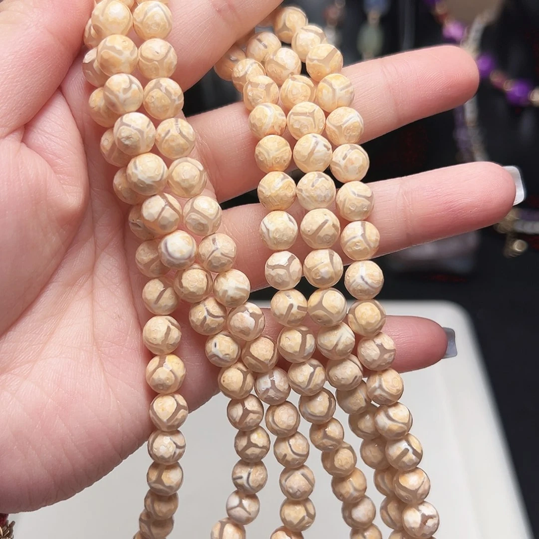 玛瑙/玉髓未镶嵌珠宝半成品r462奶皮色足球玛瑙8mm