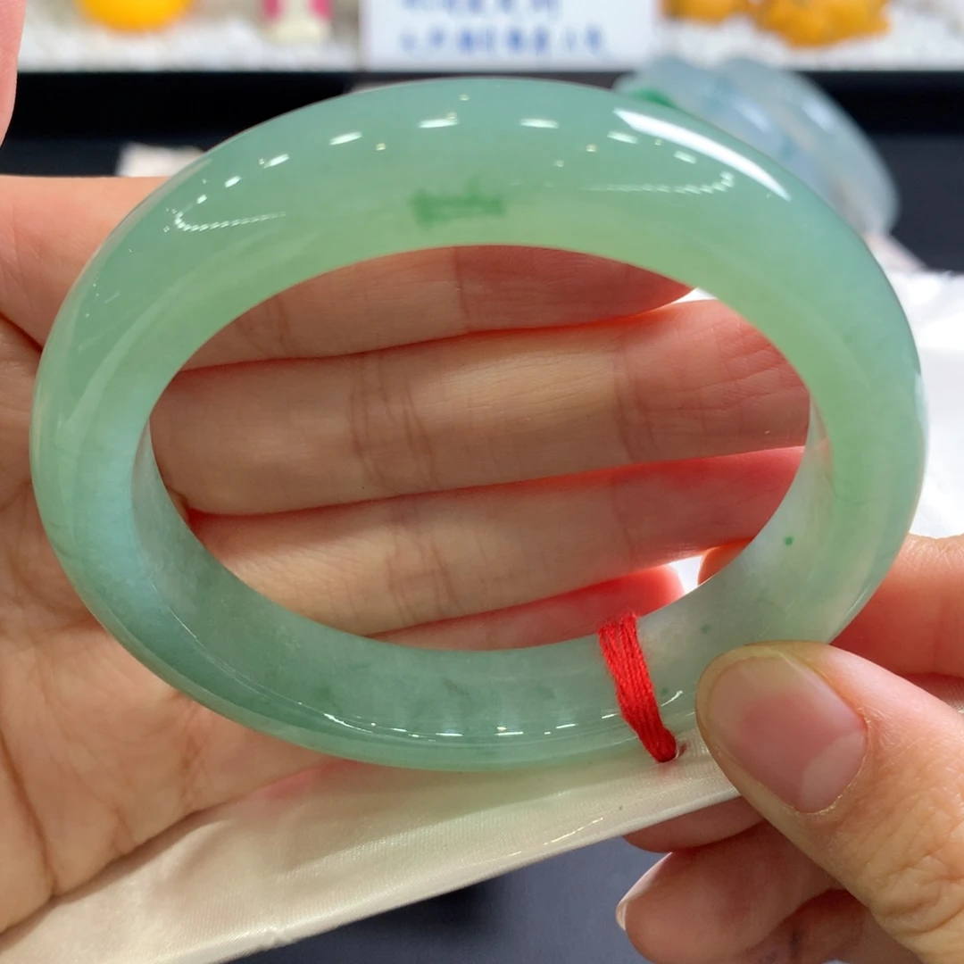 翡翠未镶嵌手镯19号56.5正湖水绿