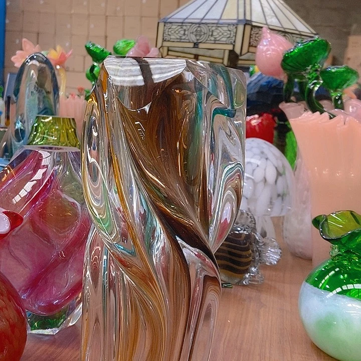 琉璃琉璃花瓶高31口4