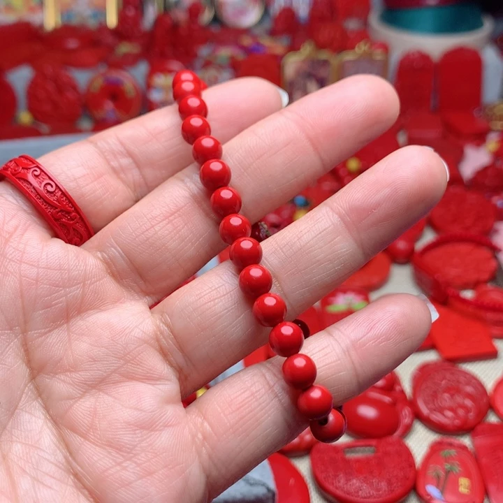 天然辰砂工艺品朱砂手串