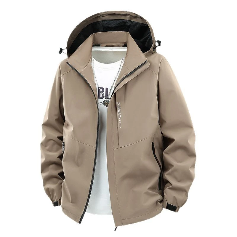 无品牌防水秋季男男士美式防风耐磨夹克春秋季休闲防风宽松