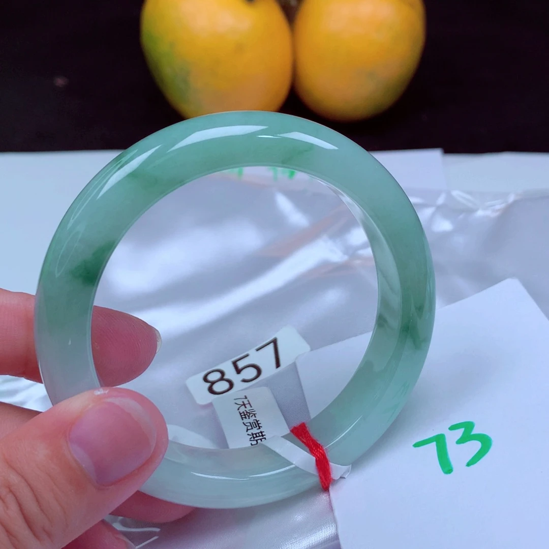 未镶嵌手镯翡翠缅甸天然A货翡翠手镯55.8