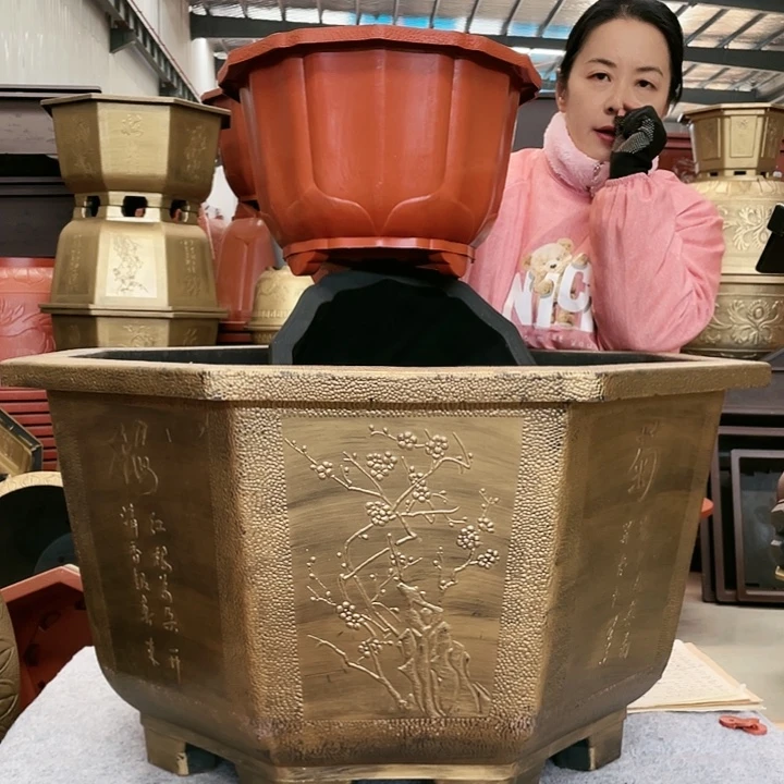 莲花盆红色四零六个