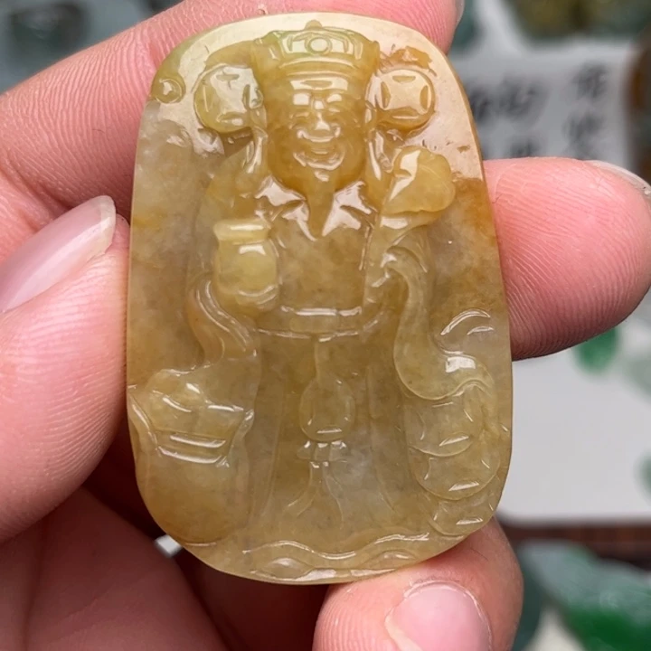 颈饰未镶嵌翡翠财神