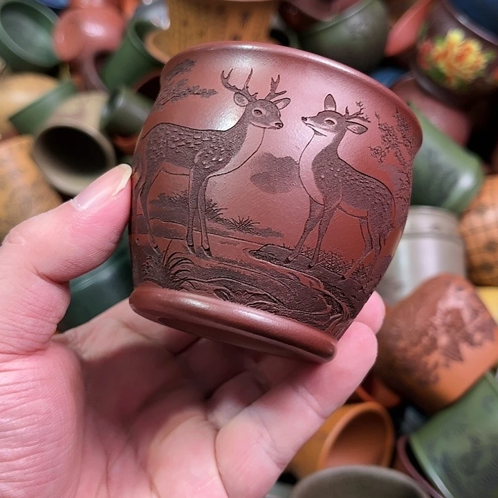 紫砂茶杯全手工紫砂主人杯