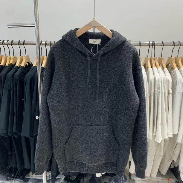 私人订制秋冬男套头连帽羊毛衫美式宽松休闲百搭老钱风痞帅潮牌