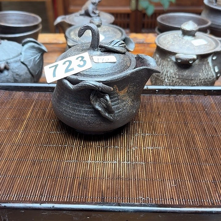 纯手工制作粗陶茶具