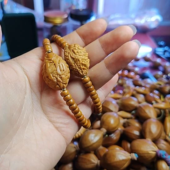 橄榄核手串橄榄核尖单圈核雕款
