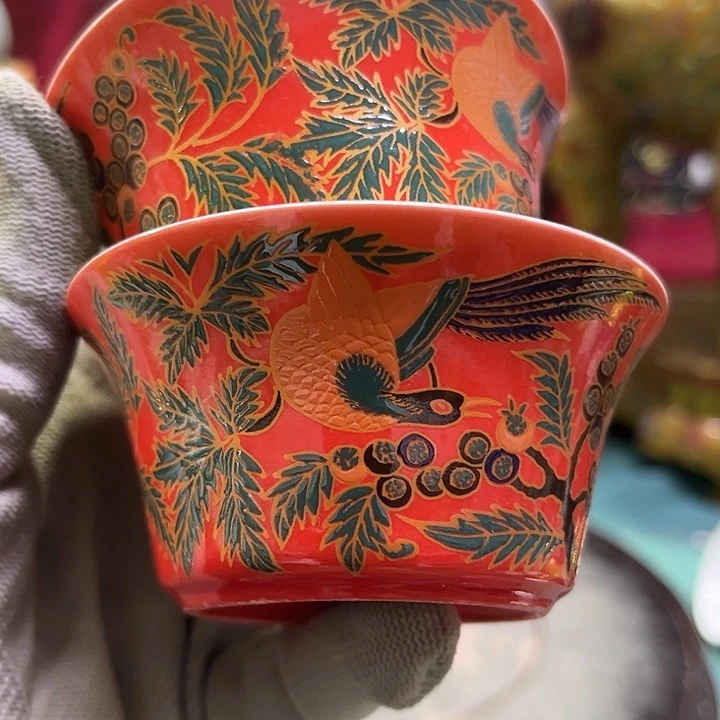 盖碗摆件摆件瓷器摆件