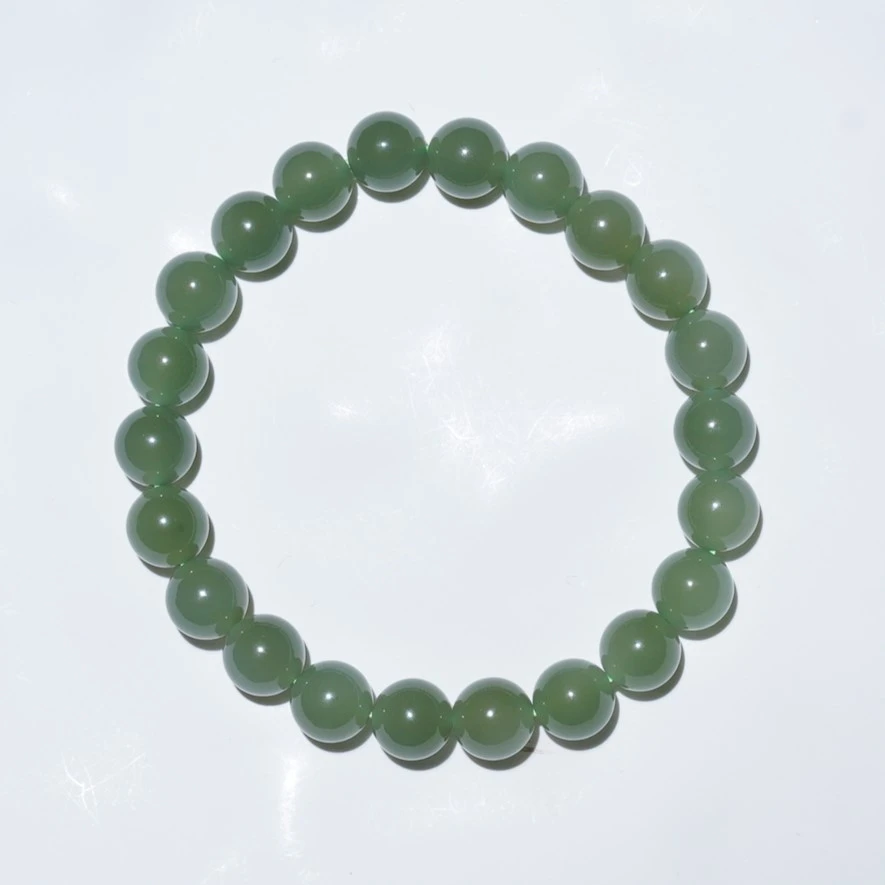 冰底青海老料起胶和田玉手链-湖水绿 YDCX23080804