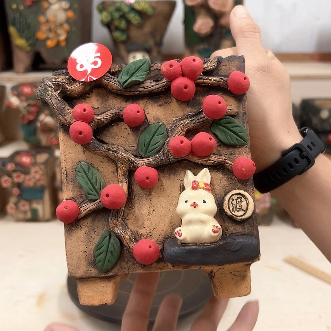 花盆紫砂85号内口10.2外高15.5