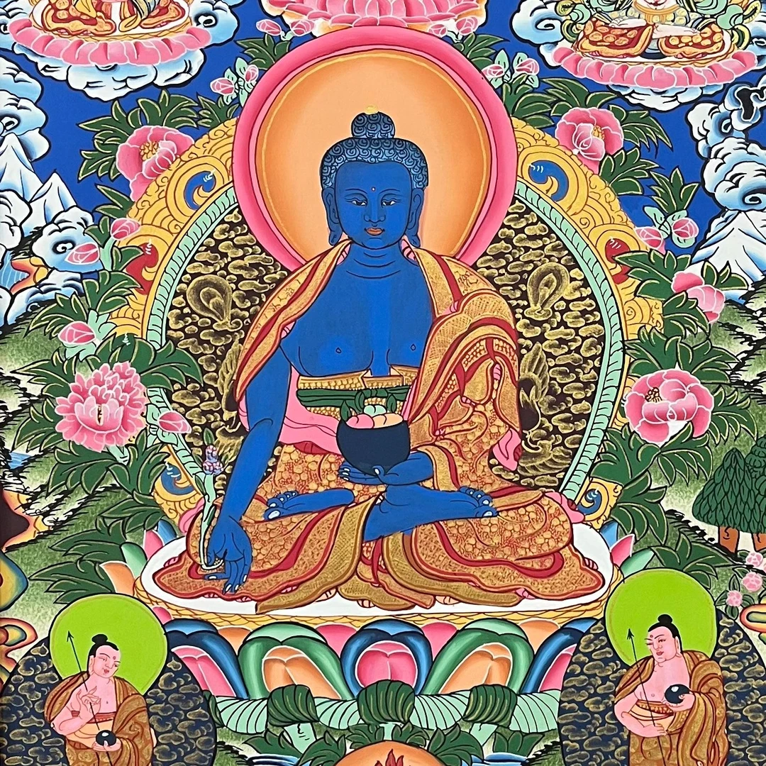 XMLY0678藏传艺术作品-药师