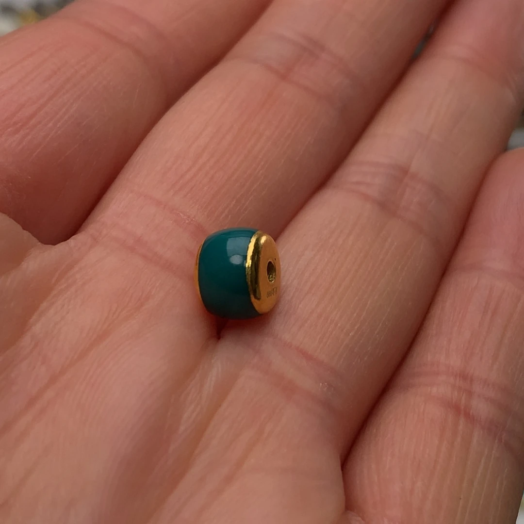 休***闲绿松石足金镶嵌配饰