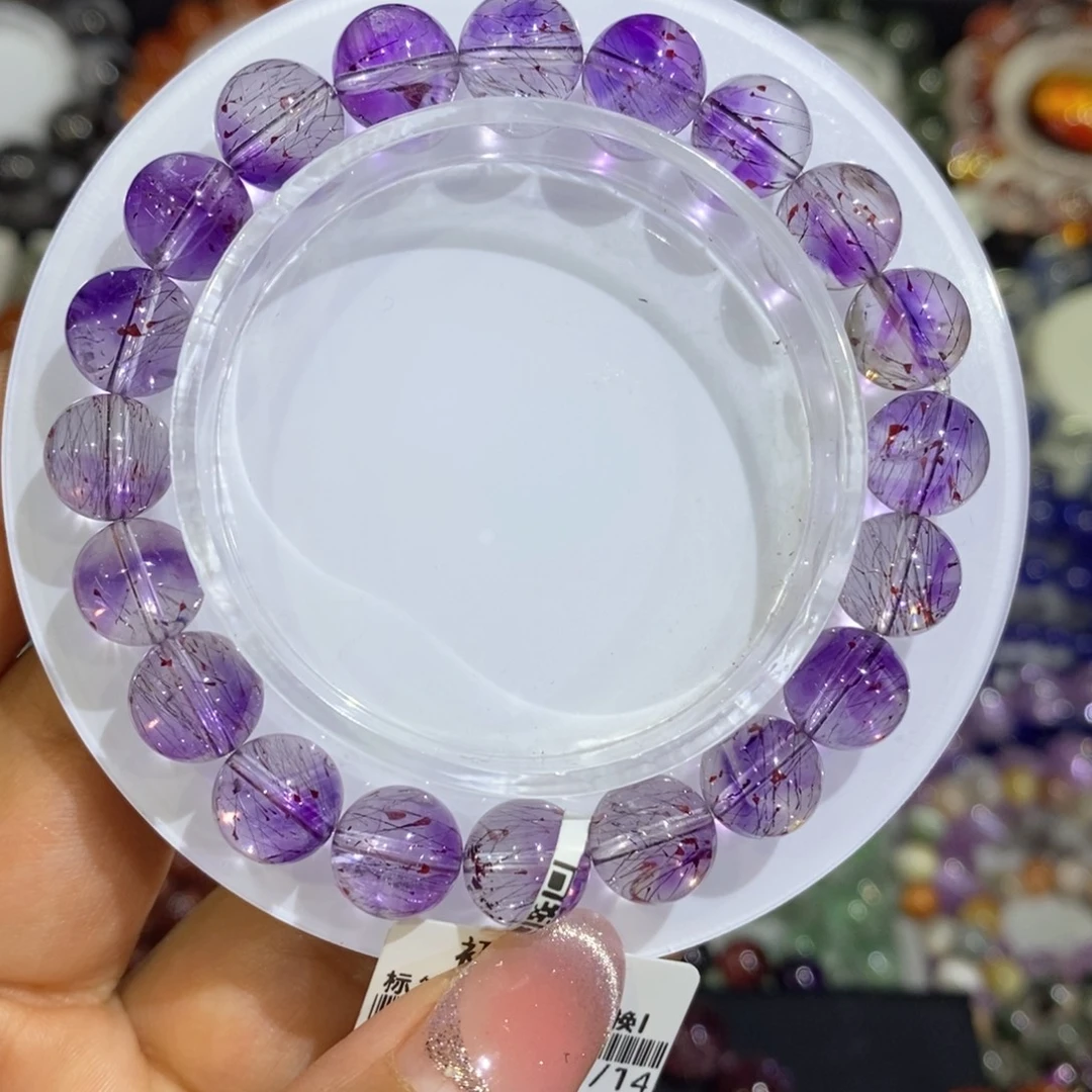 水晶手链未镶嵌紫梅彼岸花9