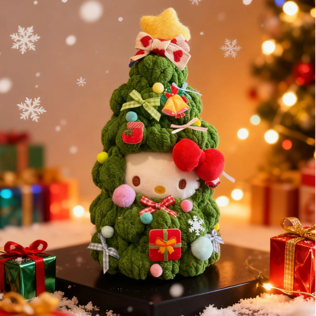 【正版】限定圣诞树HelloKitty毛绒公仔玩偶可爱玩具摆件送女生礼物