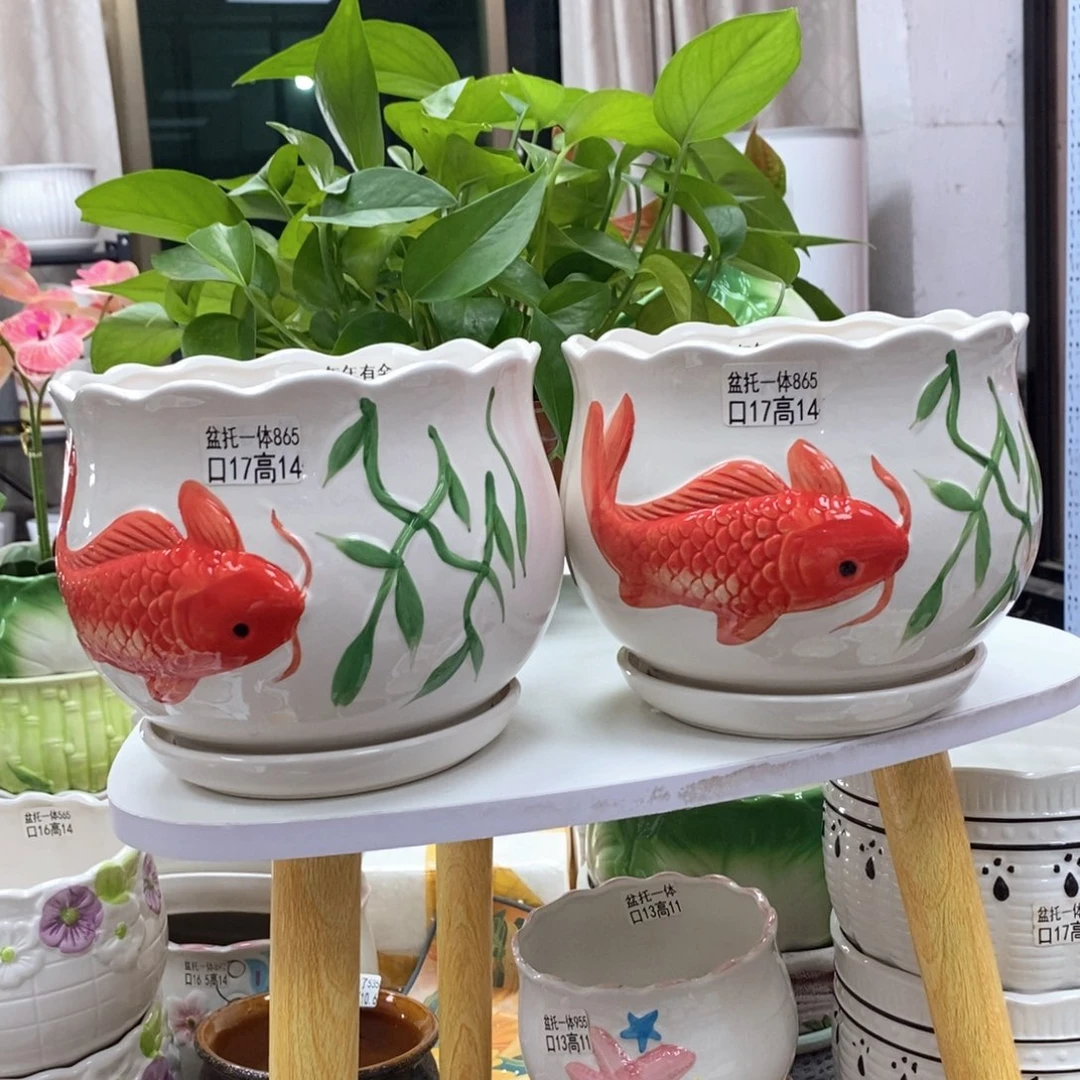 @夏西陶瓷花盆@@5865