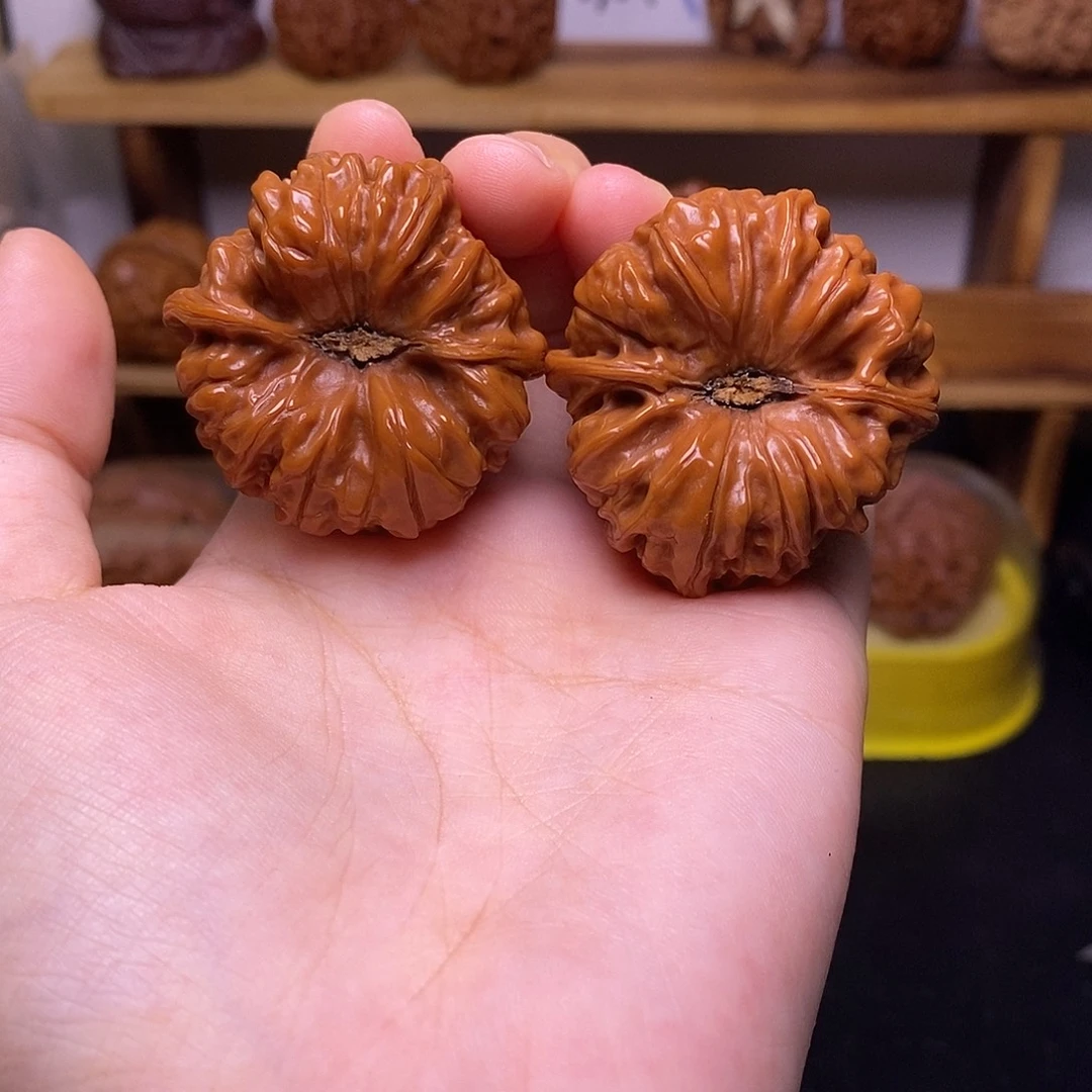 雨***.吊坠文玩核桃苹果凹底